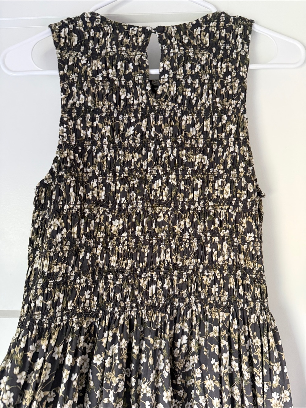Madewell Blue/Green Floral Smocked Maxi Dress - Picture 6 of 6